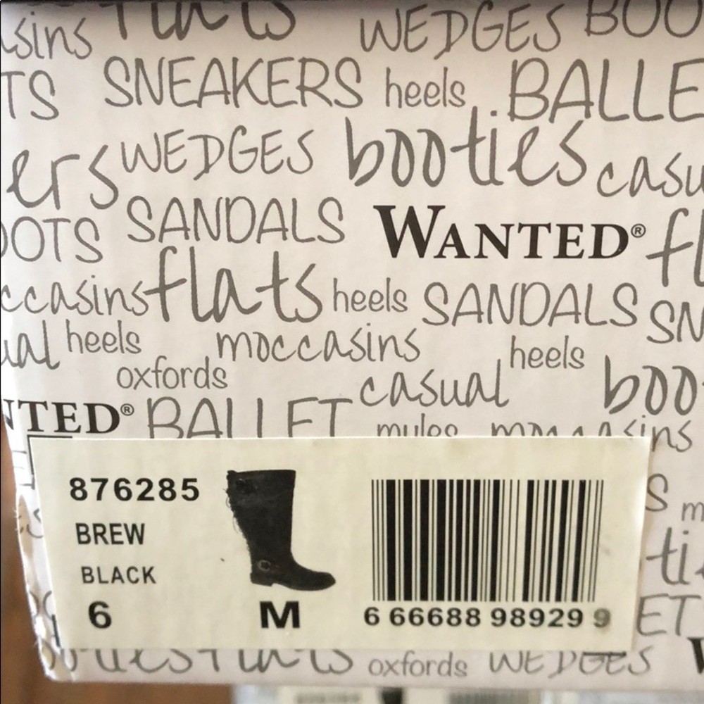 Wanted Brand Brew Black Size 6 M